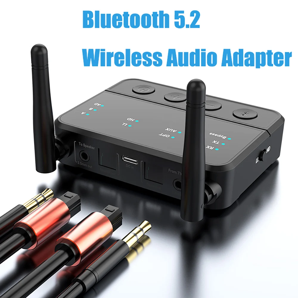 3 in1 Bluetooth 5.2 AptX Audio Receiver Transmitter for Home Stereo TV AptX LL/HD Wireless Audio Adapter 3.5mm RCA/AUX/Optical
3 in1 Bluetooth 5.2 AptX Audio Receiver Transmitter for Home Stereo TV AptX LL/HD Wireless Audio Adapter 3.5mm RCA/AUX/Optical