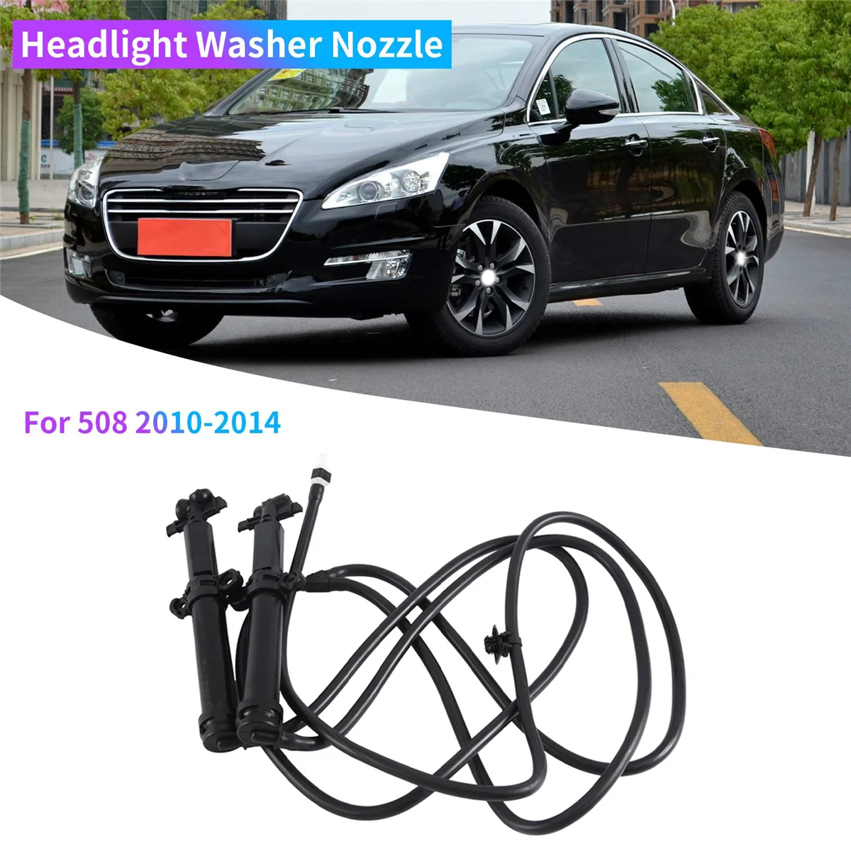 1Pair Car Front Bumper Headlight Washer Nozzle Water Spray Jet for Peugeot 508 2010-2014 6438EV
1Pair Car Front Bumper Headlight Washer Nozzle Water Spray Jet for Peugeot 508 2010-2014 6438EV