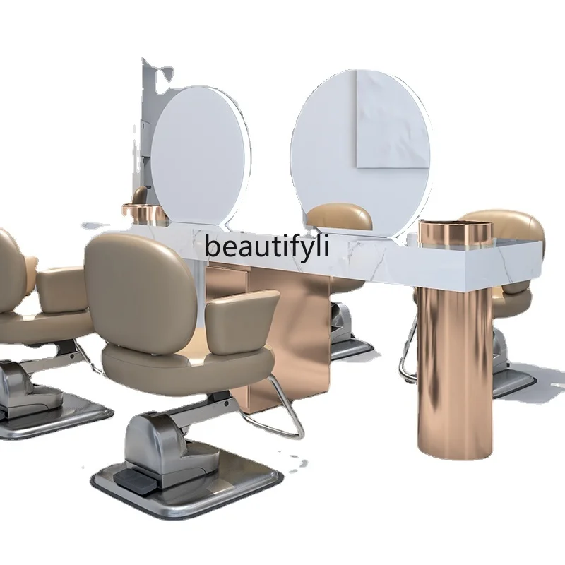 Shopwith Light Dressing Table Stainless Steel Hot Dyeing Mirror Hairdressing Shop Hair Cutting Salon Hairdressing Dressing Table
Shopwith Light Dressing Table Stainless Steel Hot Dyeing Mirror Hairdressing Shop Hair Cutting Salon Hairdressing Dressing Table