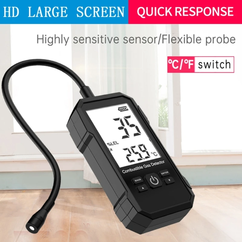 1PC Handheld Gas Tester Gas Leak Detectors Portable & Reliable Gas Analyzers Portable Tool ABS for Combustible Gases Durable
1PC Handheld Gas Tester Gas Leak Detectors Portable & Reliable Gas Analyzers Portable Tool ABS for Combustible Gases Durable