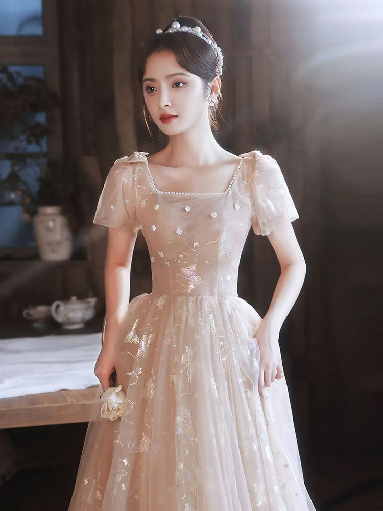 Harajpee Evening Dress Women 2024 New Host Art Exam Elegant Temperament Banquet Champagne Color Light Luxury Niche Vestido
Harajpee Evening Dress Women 2024 New Host Art Exam Elegant Temperament Banquet Champagne Color Light Luxury Niche Vestido