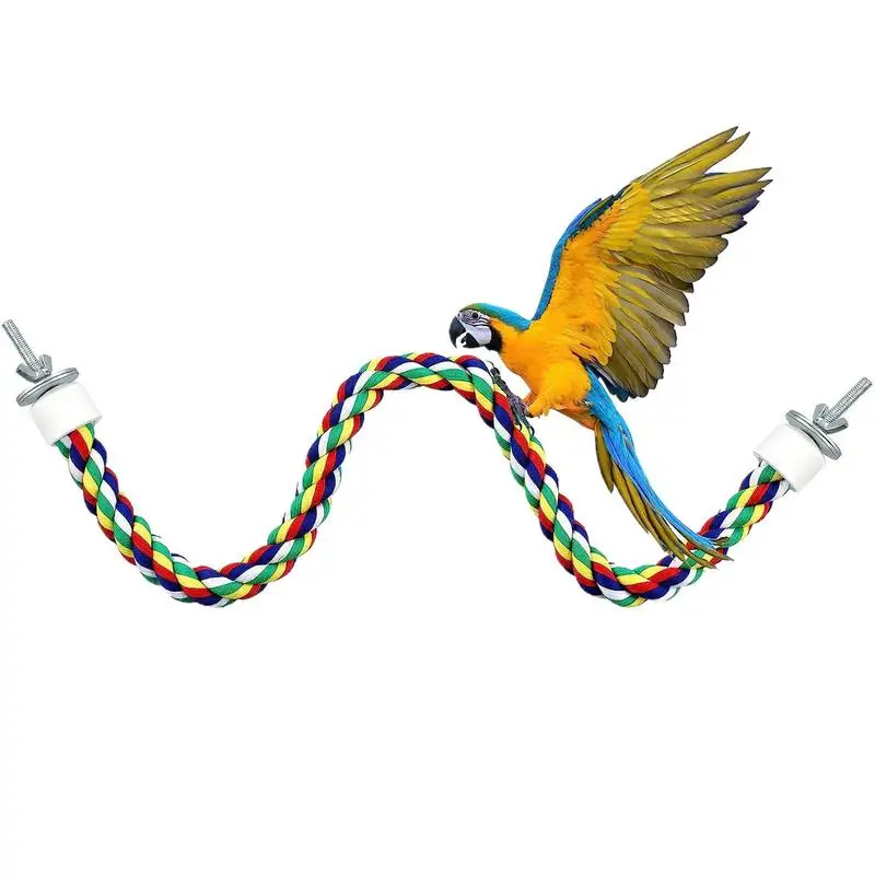 Bird Rope Perch Bird Stainless Steel Bendable Rope Toys Colorful Cleaning Teeth Toys For Exercising Climbing Exploring Relaxing
Bird Rope Perch Bird Stainless Steel Bendable Rope Toys Colorful Cleaning Teeth Toys For Exercising Climbing Exploring Relaxing