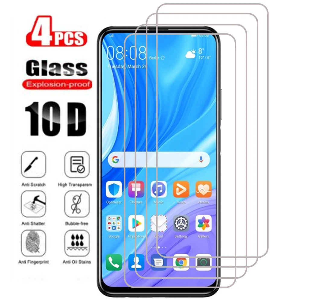 

4pcs Y9s Protective Glass for Huawei Y9S Y9 Prime 2019 Y 9 2018 Screen Protector On Huaway Y 9S S Y9prime 2019 9H Tempered Film