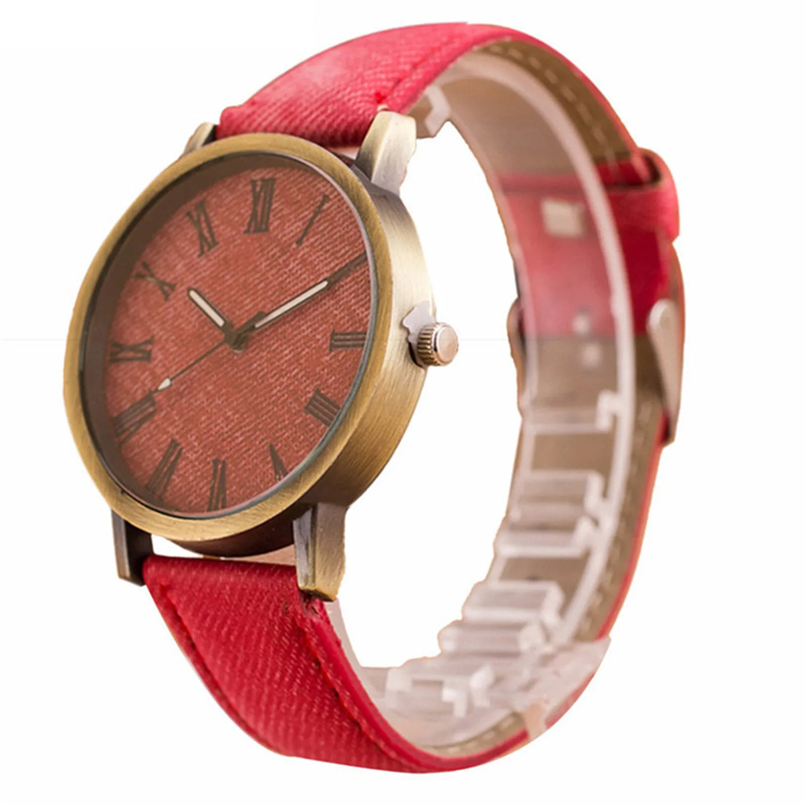 

Solid Color Simple Wrist Watch Stylish Watchband Wrist Watch for Young Couples or Students