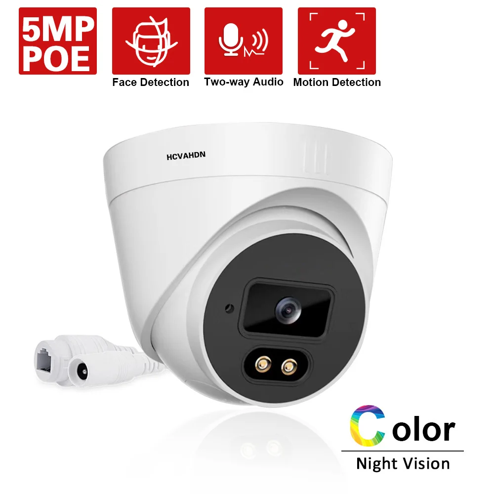 5MP CCTV POE IP Security Cameras Indoor Home Full Color Night Vision Dome Camera Video Surveillance System Two Way Audio H.265
5MP CCTV POE IP Security Cameras Indoor Home Full Color Night Vision Dome Camera Video Surveillance System Two Way Audio H.265