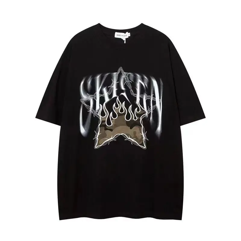 Fashion personality simplicity men letter printed T shirt summer y2k hip hop street couple loose round neck oversized T shirt
Fashion personality simplicity men letter printed T shirt summer y2k hip hop street couple loose round neck oversized T shirt