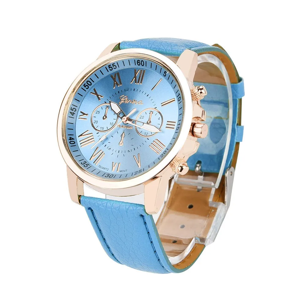 

Women'S Roman Numerals Faux Leather Analog Quartz Watch Quartz Wristwatches Luxury Brand Woman Watch 손목시계 Relojes De Mujer часы