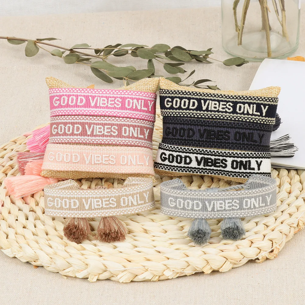 Braided bracelets female embroidered letters hand rope couples hand-woven tassel bracelets tassel simple trinkets
Braided bracelets female embroidered letters hand rope couples hand-woven tassel bracelets tassel simple trinkets