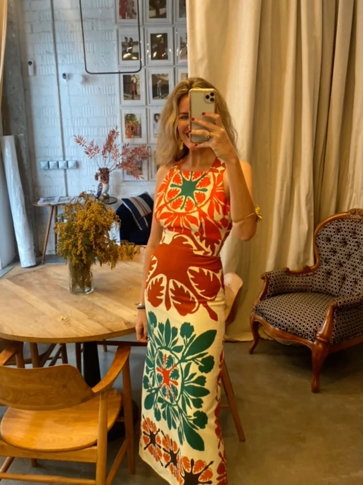 Colorful Print Backless Long Strap Dress For Women Fashion Square Neck Sleeveless Party Robe 2024 Casual Vacation Party Vestidos
Colorful Print Backless Long Strap Dress For Women Fashion Square Neck Sleeveless Party Robe 2024 Casual Vacation Party Vestidos