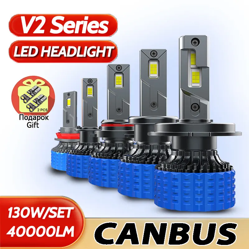 

H7 LED Canbus 130W 40000LM H4 H11 H8 HB3/9005 HB4/9006 H1 LED Car Headlight Bulb Motorcycle Fog Lamp 6000K 12V 24V