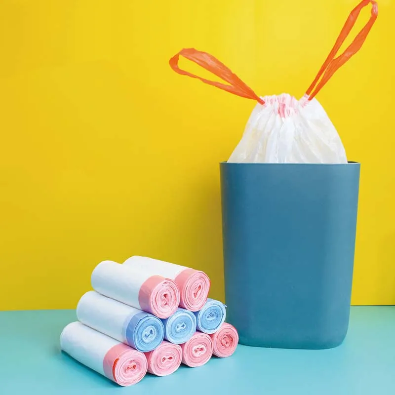 Drawstring garbage bag thickened household portable automatic closing disposable plastic bag kitchen cleaning bag wholesale
Drawstring garbage bag thickened household portable automatic closing disposable plastic bag kitchen cleaning bag wholesale