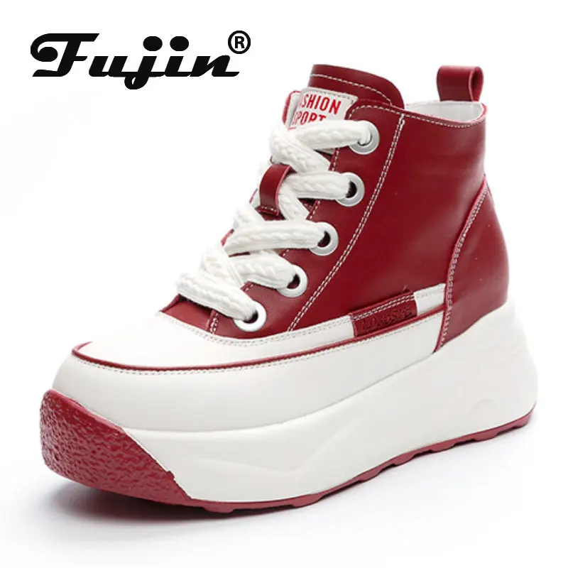 Fujin 6cm Genuine Leather Platform Wedge Autumn Winter Lace Up Ankle Boots Ladies Booties Mixed Color Women Fashion Comfy Shoes
Fujin 6cm Genuine Leather Platform Wedge Autumn Winter Lace Up Ankle Boots Ladies Booties Mixed Color Women Fashion Comfy Shoes