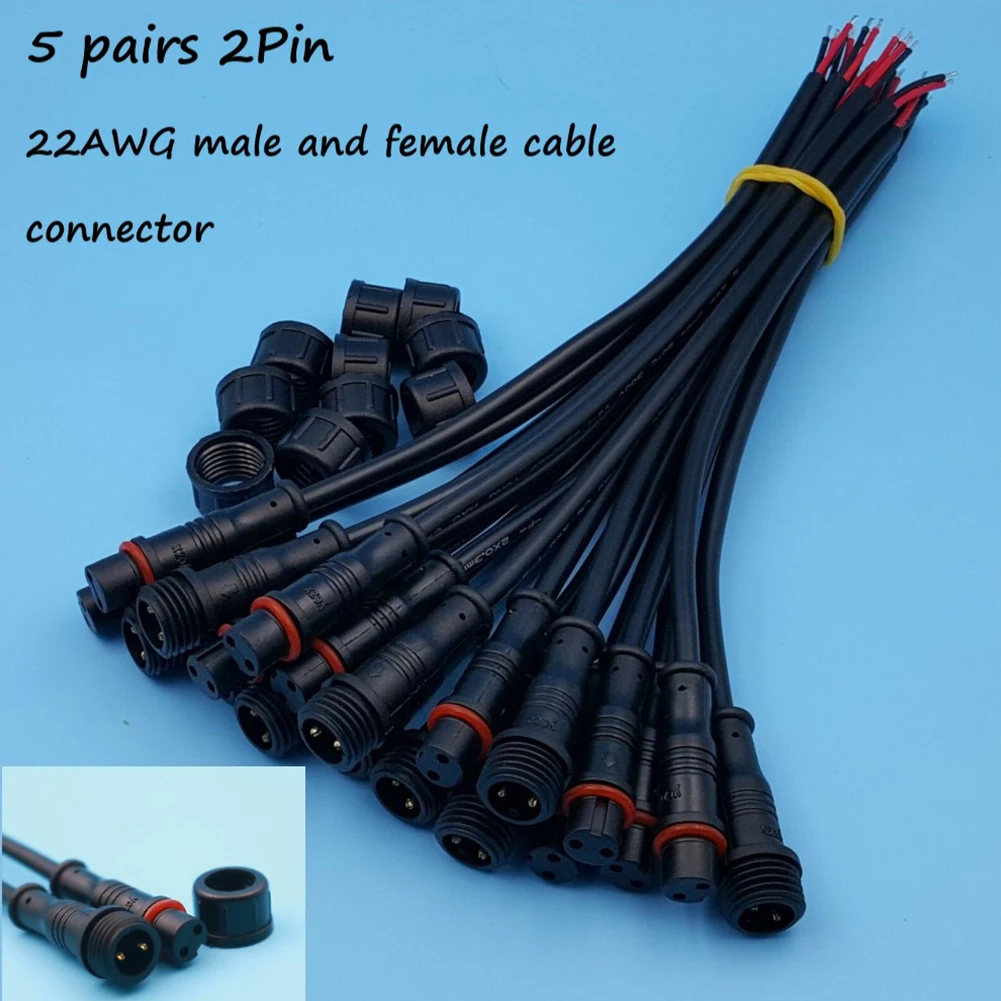 5 Pair 2/3 Pin 22AWG Wire LED Male And Female Cable Connector Camera Universal DC Interface LED Light Bar Connector Accessories
5 Pair 2/3 Pin 22AWG Wire LED Male And Female Cable Connector Camera Universal DC Interface LED Light Bar Connector Accessories