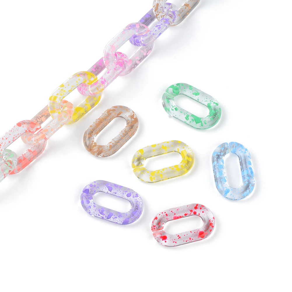 50PC Colorful Transparent Candy Color Chain Beads Connector link Chain for Jewelry Making Components Bag Strap DIY Plastic Chain
50PC Colorful Transparent Candy Color Chain Beads Connector link Chain for Jewelry Making Components Bag Strap DIY Plastic Chain