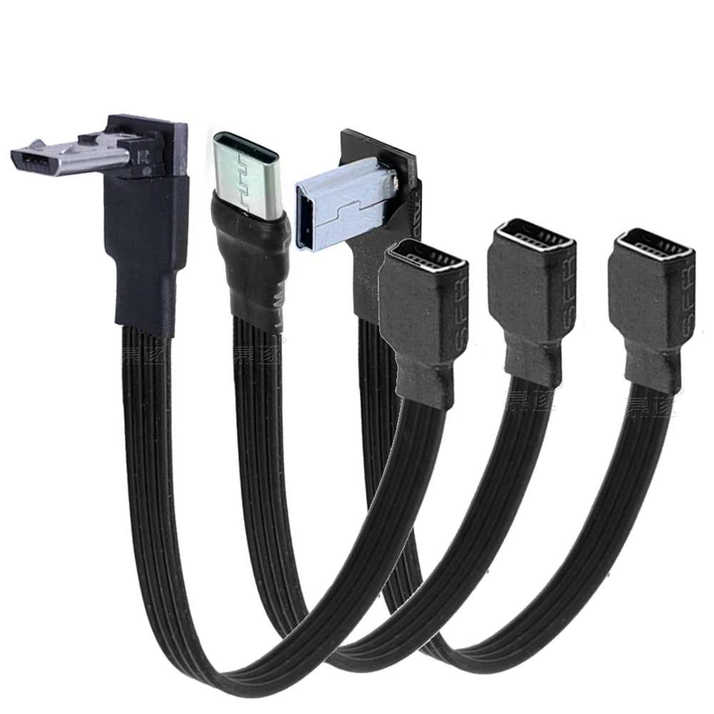 

10cm 20cm 30cm 50cm 1 m 2m Typ C Micro B Mini USB 3,1 Stecker auf 5-polige Mini USB Buchse Lade daten Synchron isations kabel Ad