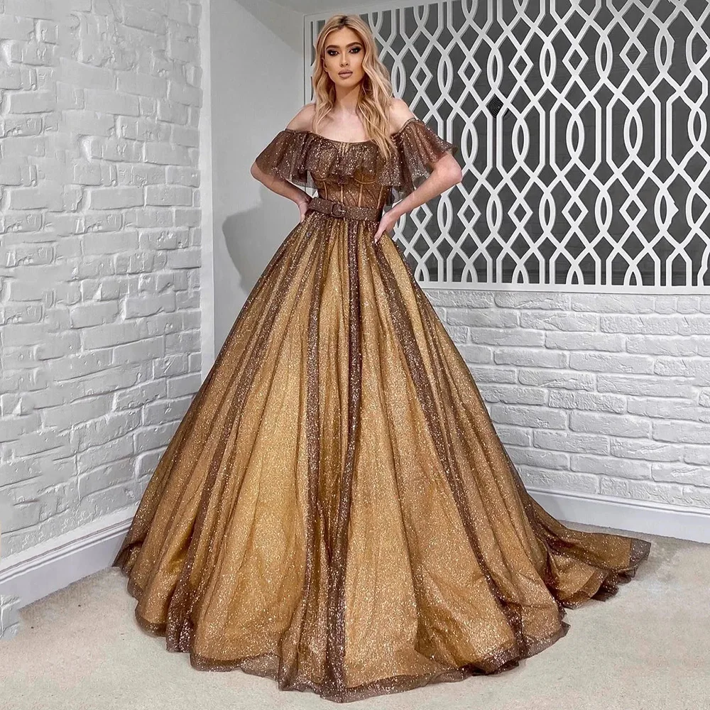 Musetta Off Shoulder Glitter Evening Dresses Bone Bodice Long Formal Prom Party Gowns Ruffles Shiny A-line Backless Evening Gown
Musetta Off Shoulder Glitter Evening Dresses Bone Bodice Long Formal Prom Party Gowns Ruffles Shiny A-line Backless Evening Gown