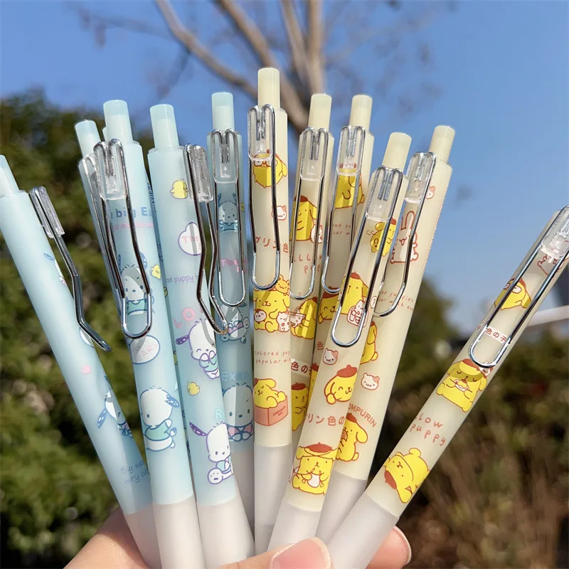 6pcs Sanrio Pom Pom Purin Pochacco Cartoon Cute Gel Pen Creative 0.5mm Metal Hook Student Writing Pen Stationery School Supplies
6pcs Sanrio Pom Pom Purin Pochacco Cartoon Cute Gel Pen Creative 0.5mm Metal Hook Student Writing Pen Stationery School Supplies