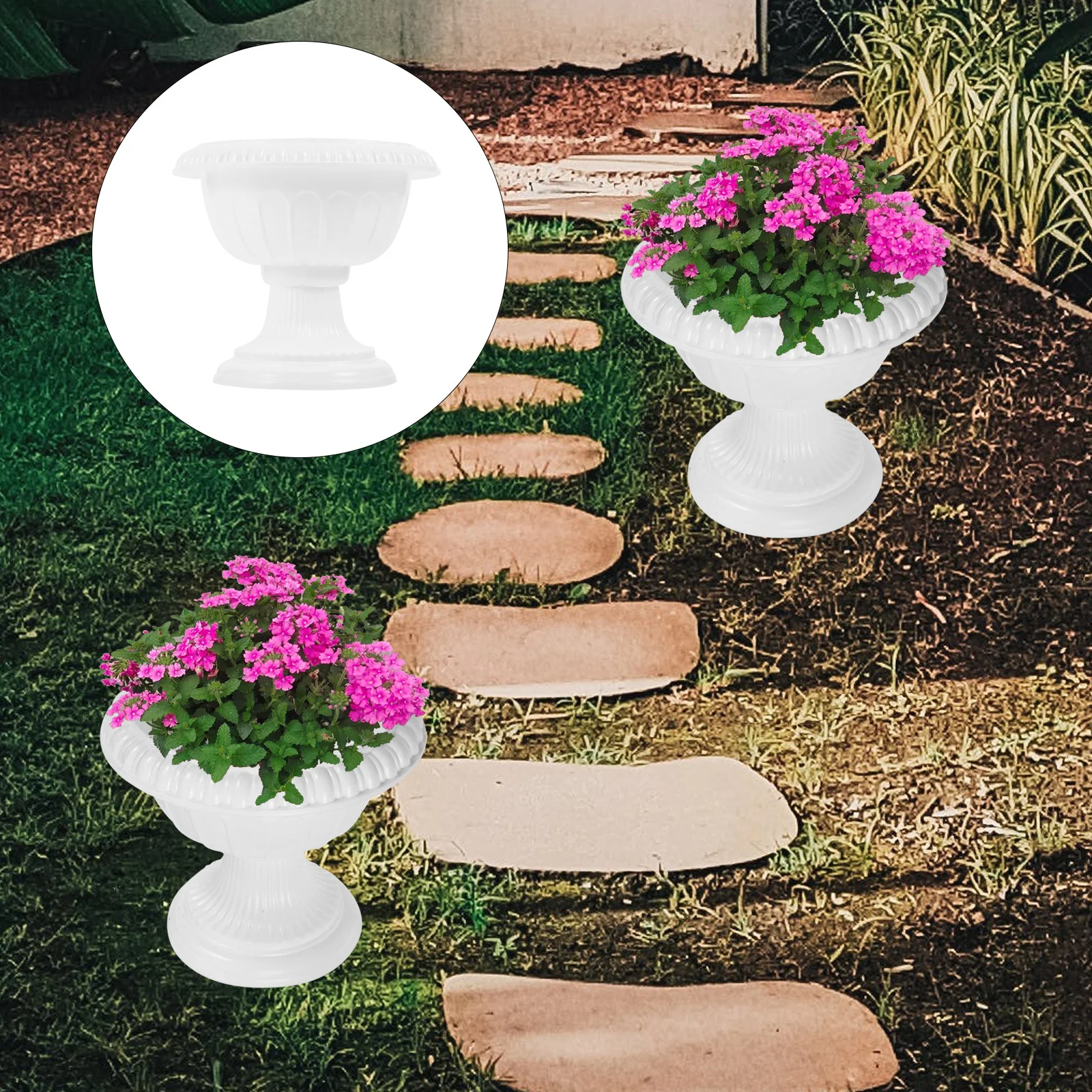 Urn Planter Vintage Style Flower Pot Classic Pillar Garden Urn Tall Roman Flowerpot Wedding Patio Yard Pathway
Urn Planter Vintage Style Flower Pot Classic Pillar Garden Urn Tall Roman Flowerpot Wedding Patio Yard Pathway