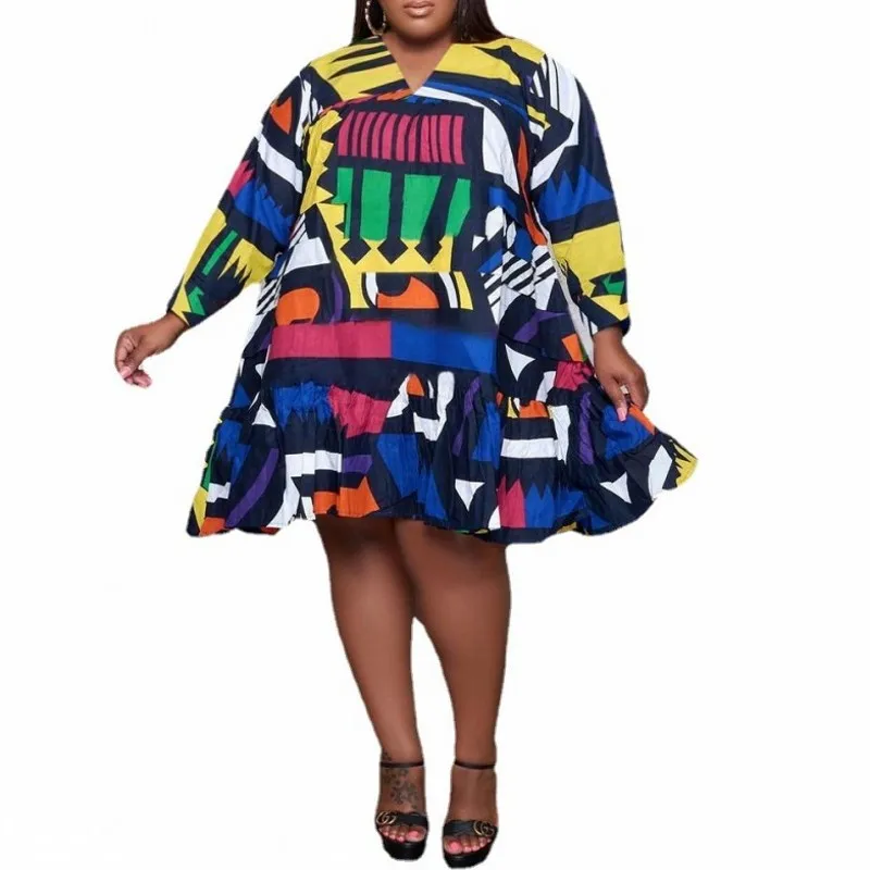 African Dress For Women Africa Dashiki Loose Robe Femme Africaine Clothes Street Fashion Design Printed V-Neck Long Sleeve Dress
African Dress For Women Africa Dashiki Loose Robe Femme Africaine Clothes Street Fashion Design Printed V-Neck Long Sleeve Dress
