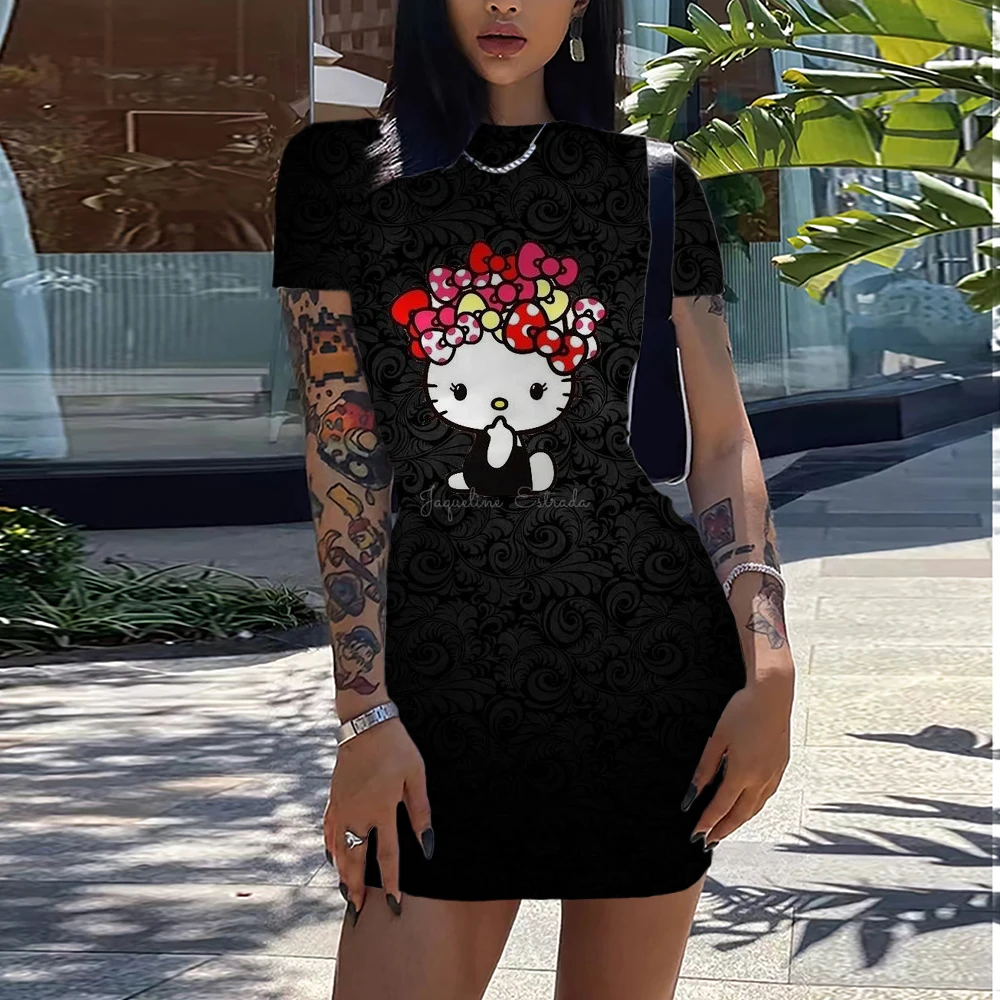 Office Lady Base Dress Hello Kitty 3D Printed Tight Fitting Temperament Slim Mini Dress Up Short Sleeve Dress Spring Summer 2024
Office Lady Base Dress Hello Kitty 3D Printed Tight Fitting Temperament Slim Mini Dress Up Short Sleeve Dress Spring Summer 2024