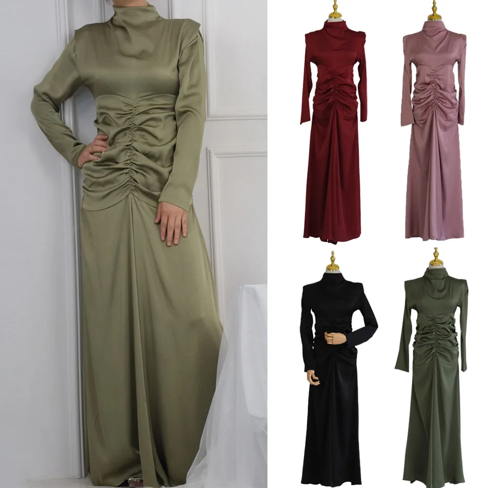 Атласное платье в мусульманском стиле с рюшами на талии, яркое женское турецкое платье, вечернее платье, хиджаб, Рамадан, ИД
Атласное платье в мусульманском стиле с рюшами на талии, яркое женское турецкое платье, вечернее платье, хиджаб, Рамадан, ИД