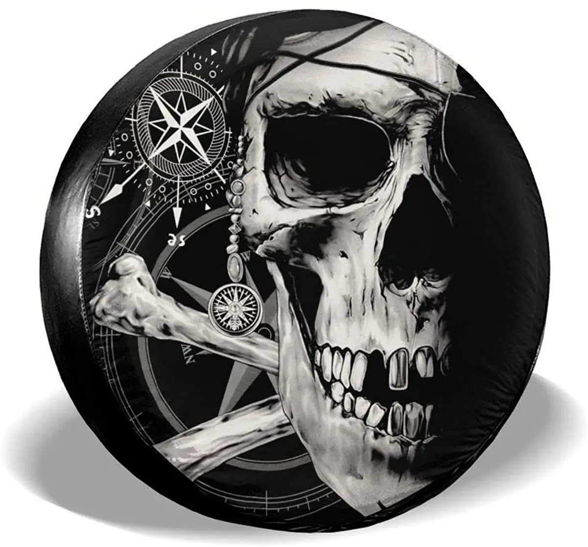 Custom Skull and Compass Spare Tire Tire Cover 14"-18" Universal Outdoor Travel Tire Cover
Custom Skull and Compass Spare Tire Tire Cover 14"-18" Universal Outdoor Travel Tire Cover