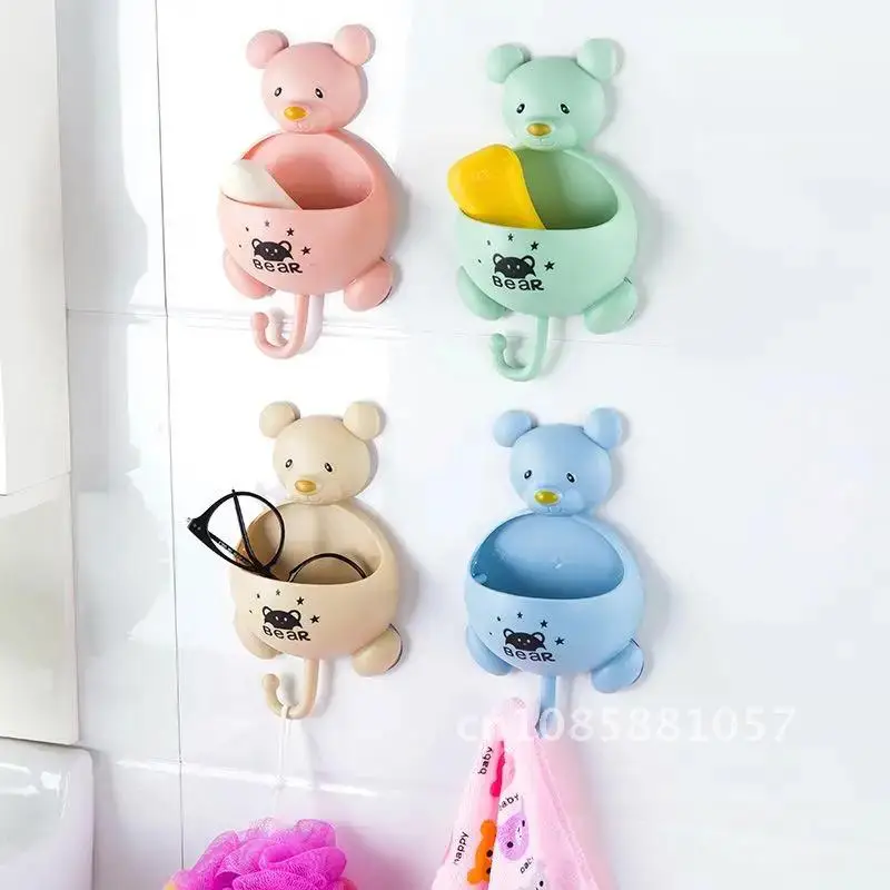 Creative Cute Bear Pattern Wall-hanging Soap Rack with Punch-free Hook Optimized Suction Cup Soap Box Bathroom Accessories
Creative Cute Bear Pattern Wall-hanging Soap Rack with Punch-free Hook Optimized Suction Cup Soap Box Bathroom Accessories