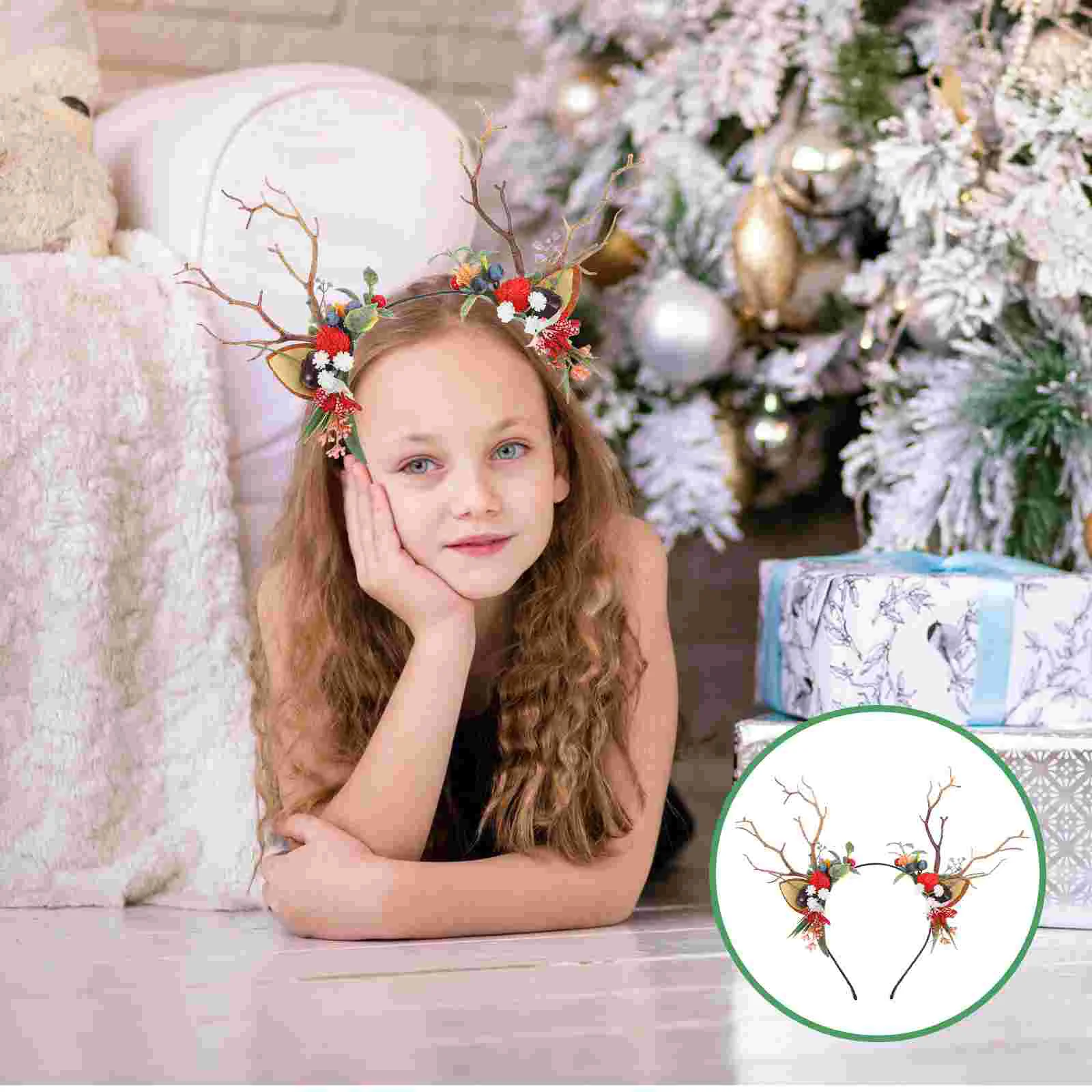Christmas Garland Antler Headband Xmas Headdress Unique Hairband Party Wreath Decor Child
Christmas Garland Antler Headband Xmas Headdress Unique Hairband Party Wreath Decor Child
