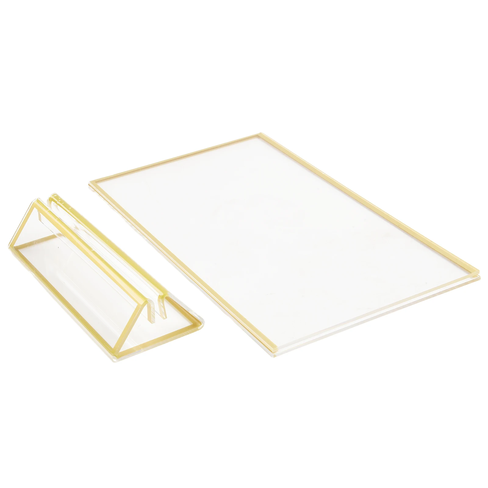 Brand New Display Stand T-shaped 10*15cm/13*18cm/15*21cm Acrylic Double-sided Sign Easy To Install Transparent
Brand New Display Stand T-shaped 10*15cm/13*18cm/15*21cm Acrylic Double-sided Sign Easy To Install Transparent