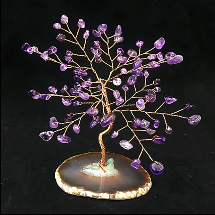 Аметист и цитрин 12x9 см, хрустальное Дерево жизни-драгоценный камень ручной работы, основание в виде ломтика геода агата, дерево жизни чакры, дерево фэн-шуй 
Аметист и цитрин 12x9 см, хрустальное Дерево жизни-драгоценный камень ручной работы, основание в виде ломтика геода агата, дерево жизни чакры, дерево фэн-шуй