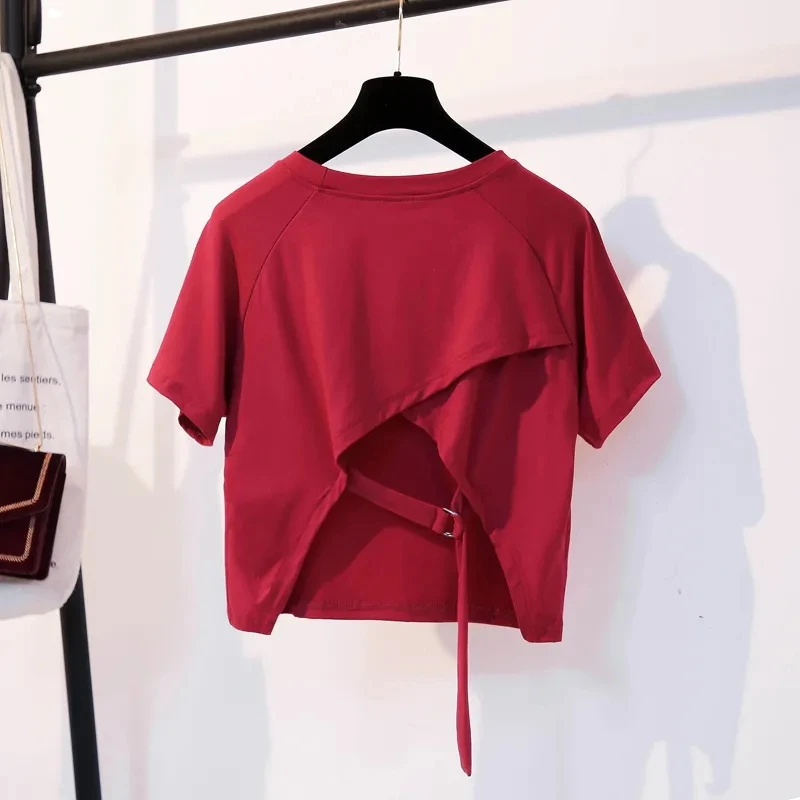 Women White Irregular Split Joint T-shirt New Round Neck Short Sleeve Fashion Tide Spring Summer 2024
Women White Irregular Split Joint T-shirt New Round Neck Short Sleeve Fashion Tide Spring Summer 2024