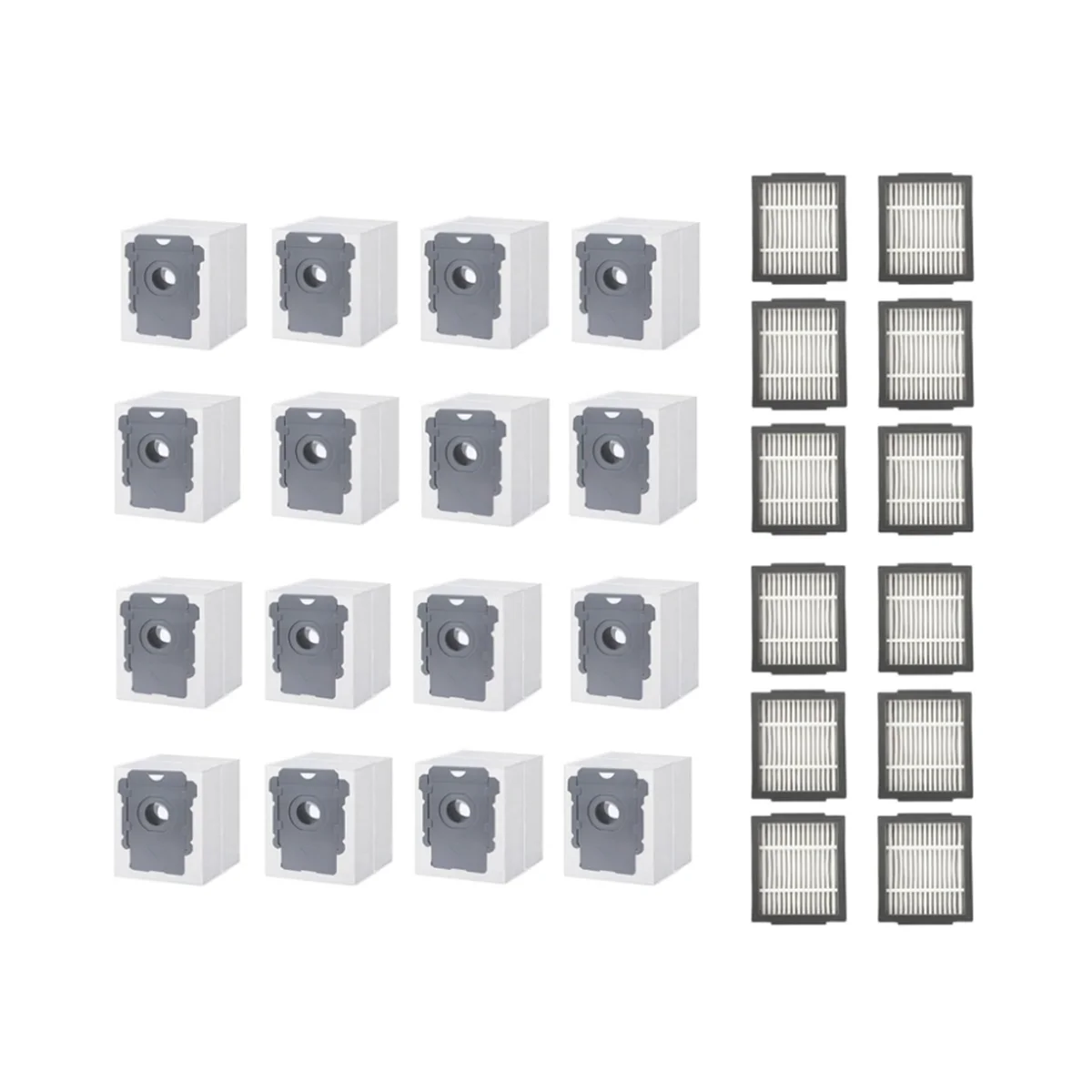 16Pack Vacuum Bags & 12Pack HEPA Filter Replacement Parts for IRobot Roomba I7 I7+ I1 I3 I3+ I4 I4+E5 E6 Vacuum
16Pack Vacuum Bags & 12Pack HEPA Filter Replacement Parts for IRobot Roomba I7 I7+ I1 I3 I3+ I4 I4+E5 E6 Vacuum