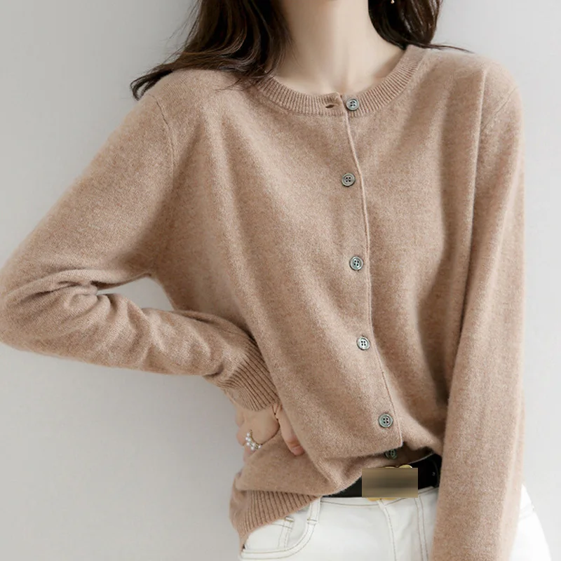 Woman Long Sleeve Casual Cardigan Autumn Top O neck Knitted Casual Office Lady Sweater
Woman Long Sleeve Casual Cardigan Autumn Top O neck Knitted Casual Office Lady Sweater