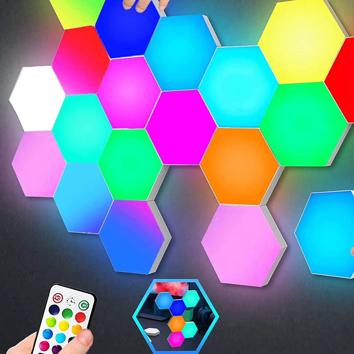 RGB-музыка, шестигранная настенная лампа, USB, окружающая Ночная лампа, креативная Геометрическая сборка, лампа для комнаты, спальни, прикроватного столика, «сделай сам», любимого человека, подарок
RGB-музыка, шестигранная настенная лампа, USB, окружающая Ночная лампа, креативная Геометрическая сборка, лампа для комнаты, спальни, прикроватного столика, «сделай сам», любимого человека, подарок