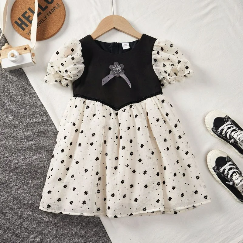 New Summer Kids Dresses for Girls Children Bubble Sleeve Floral Princess Dress Cute Baby Girls Clothes Vestido
New Summer Kids Dresses for Girls Children Bubble Sleeve Floral Princess Dress Cute Baby Girls Clothes Vestido