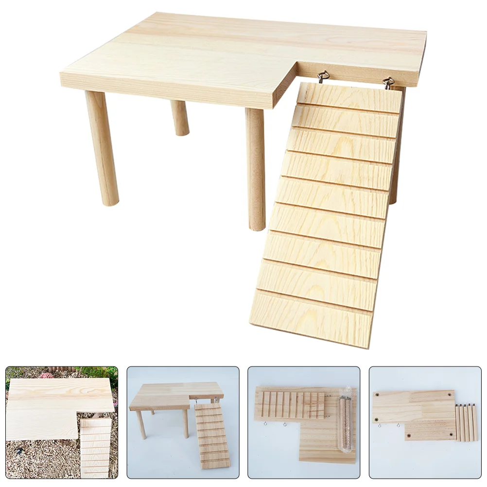 Floor Hamster Wooden Platform with Ladder Guinea Pig Toys Squirrel Household Chinchilla
Floor Hamster Wooden Platform with Ladder Guinea Pig Toys Squirrel Household Chinchilla