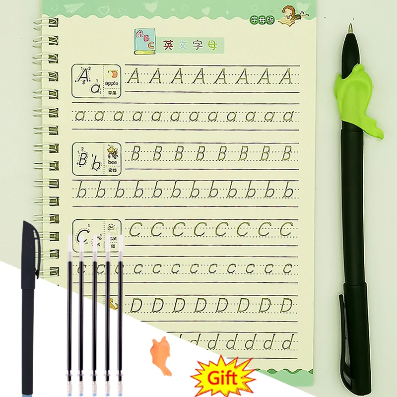 Calligraphy Reusable Copybook For Learning 26 English letters Groove Children Calligraphy Handwriting Practice Books Baby Toys
Calligraphy Reusable Copybook For Learning 26 English letters Groove Children Calligraphy Handwriting Practice Books Baby Toys