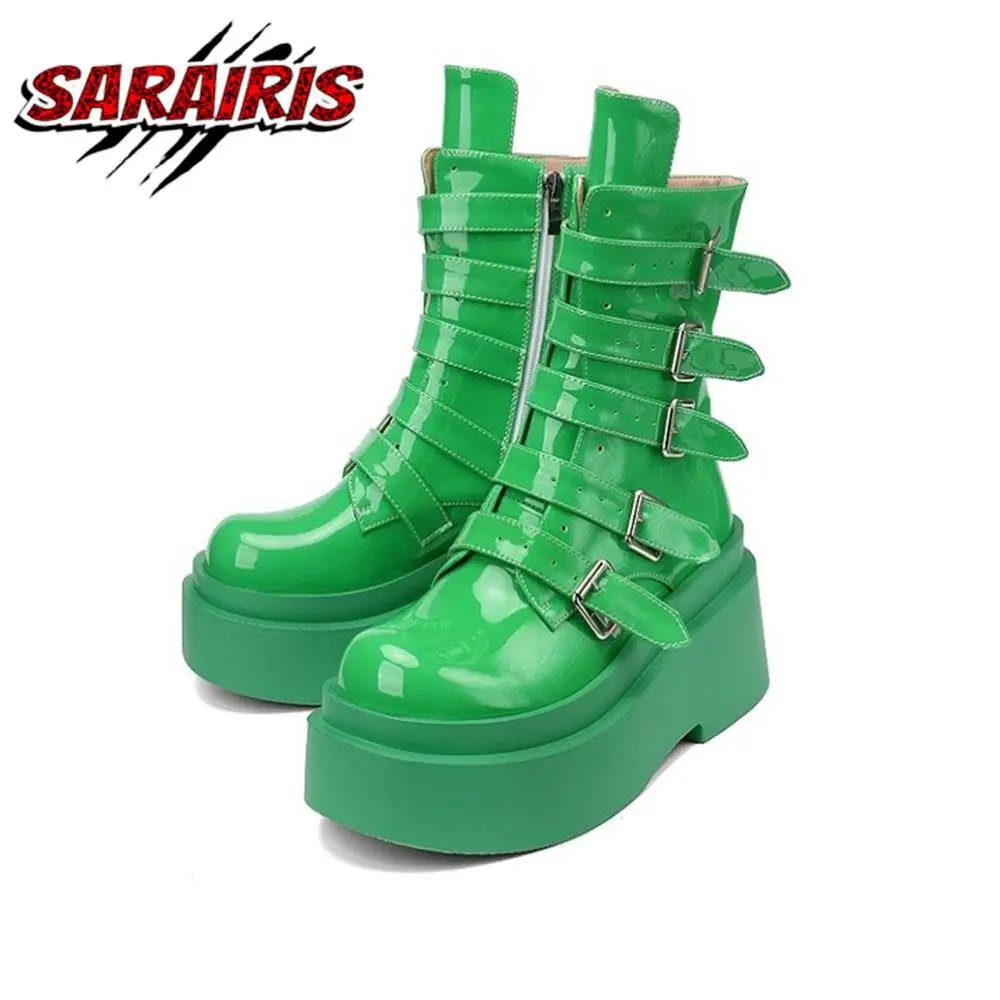 New Fashion Punk Thick Bottom High Heeled Motorcycle Boots Vintage Goth Stylish Booties Cosplay Comfy Designer Short Boots
New Fashion Punk Thick Bottom High Heeled Motorcycle Boots Vintage Goth Stylish Booties Cosplay Comfy Designer Short Boots