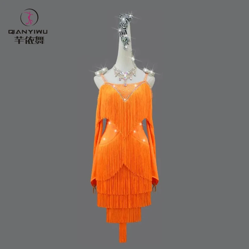 Latin Dance Competition Sress Fringed Skirt For Women Standard Ballroom Practice Wear Prom Costume Ladies Sports Line Suit Samba
Latin Dance Competition Sress Fringed Skirt For Women Standard Ballroom Practice Wear Prom Costume Ladies Sports Line Suit Samba