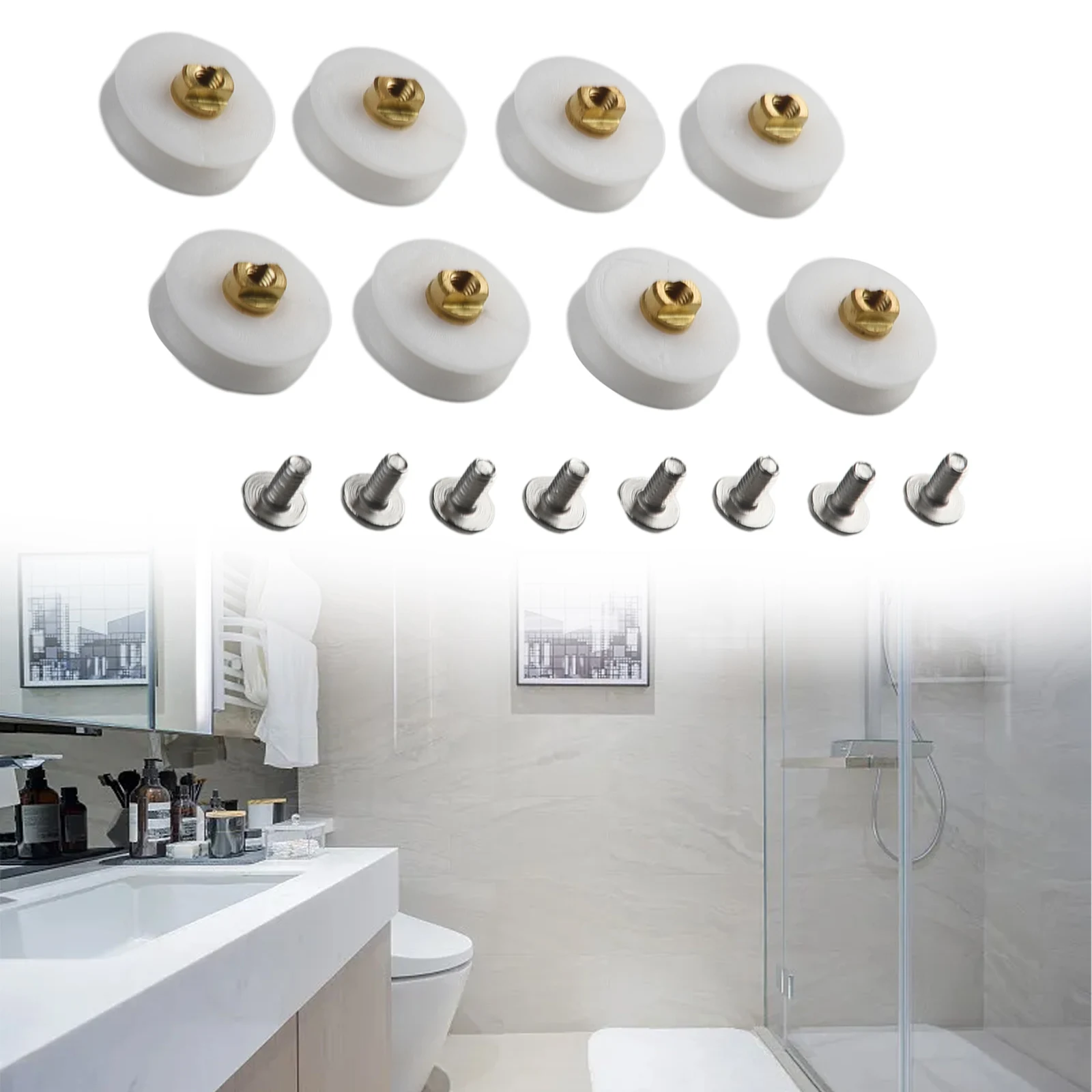 White Diameter 22.5mm Shower Door Rollers Vintage Sliding Door Wheel With Stainless Steel Screw Sliding Door Roller
White Diameter 22.5mm Shower Door Rollers Vintage Sliding Door Wheel With Stainless Steel Screw Sliding Door Roller