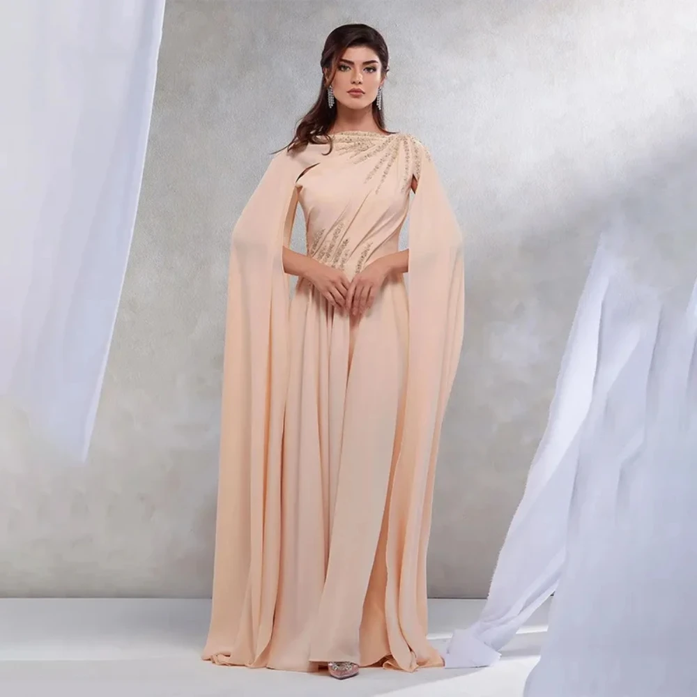 Dubai Arabia Evening Dress Women Elegant Satin Cap Sleeve Prom Gowns Zipper Back Appliques Beads Formal Occassion Dresses Custom
Dubai Arabia Evening Dress Women Elegant Satin Cap Sleeve Prom Gowns Zipper Back Appliques Beads Formal Occassion Dresses Custom