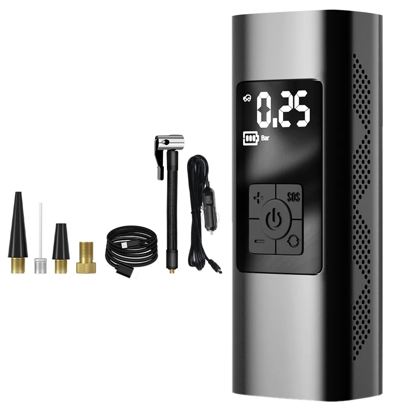Air Pump 150PSI 6000MA Tire Inflator Cordless Portable Compressor Digital Car Tyre Pump For Bicycle Tires
Air Pump 150PSI 6000MA Tire Inflator Cordless Portable Compressor Digital Car Tyre Pump For Bicycle Tires