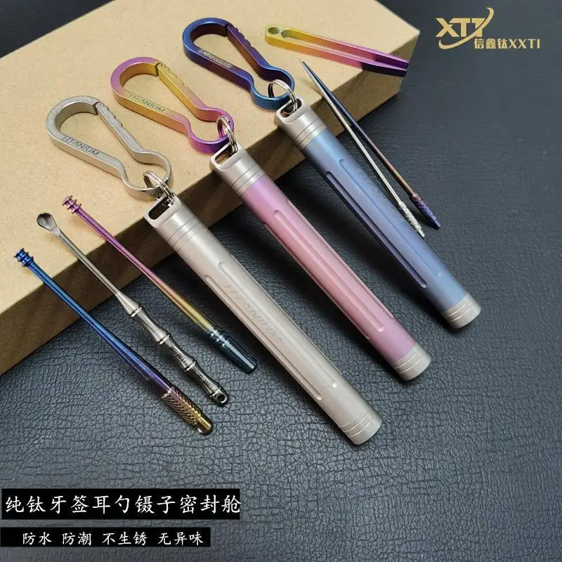 1PC EDC Tool Portable Titanium Alloy Mini Waterproof Warehouse Container Storage Bottle Medicine Bottle Toothpick Ear Pick Set
1PC EDC Tool Portable Titanium Alloy Mini Waterproof Warehouse Container Storage Bottle Medicine Bottle Toothpick Ear Pick Set