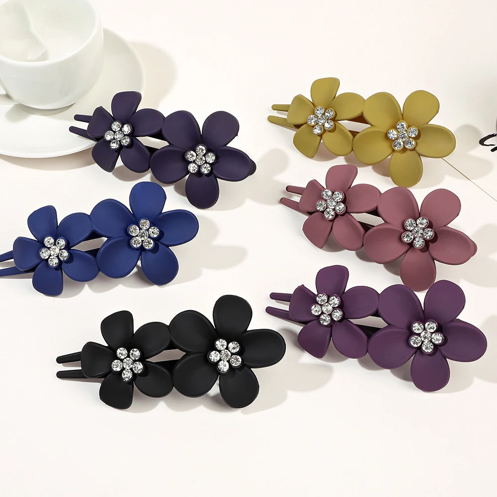 Flower Design Hair Clips For Women Girls Fashion Solid Women's Hair Accessories Rhinestone Barrettes Black Hairpins Clip Female
Flower Design Hair Clips For Women Girls Fashion Solid Women's Hair Accessories Rhinestone Barrettes Black Hairpins Clip Female