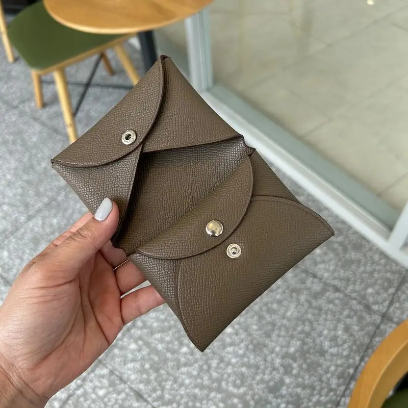 

Creative Textured Cowhide Coin Purse Brand Design Genuine Leather Women Card Holders 2-fold Hasp Female Calfskin Short Wallet