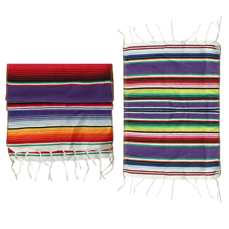 Quality Mexican Table Runner With Place Mats,Mexican Assorted Place Mats Mexican Party Wedding Decorations, Fringe Blanket Table 
Quality Mexican Table Runner With Place Mats,Mexican Assorted Place Mats Mexican Party Wedding Decorations, Fringe Blanket Table