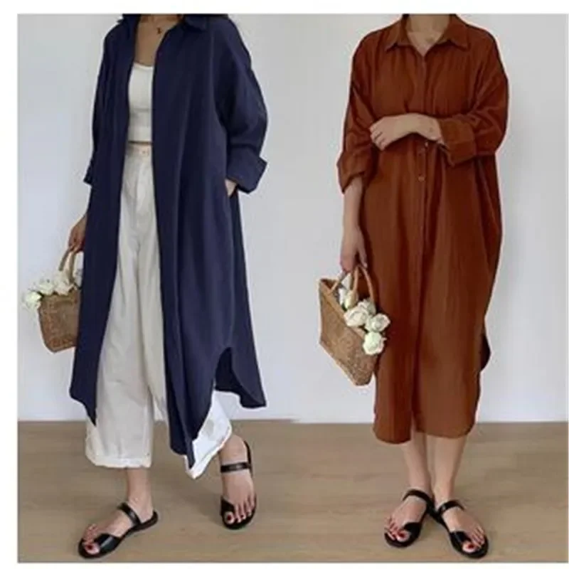 S-2XL Summer Shirt Dress Evening Vintage Dress Party Oversize Long Cotton Beach Women Dresses Robe Vestido Vestidos Para Mujer
S-2XL Summer Shirt Dress Evening Vintage Dress Party Oversize Long Cotton Beach Women Dresses Robe Vestido Vestidos Para Mujer