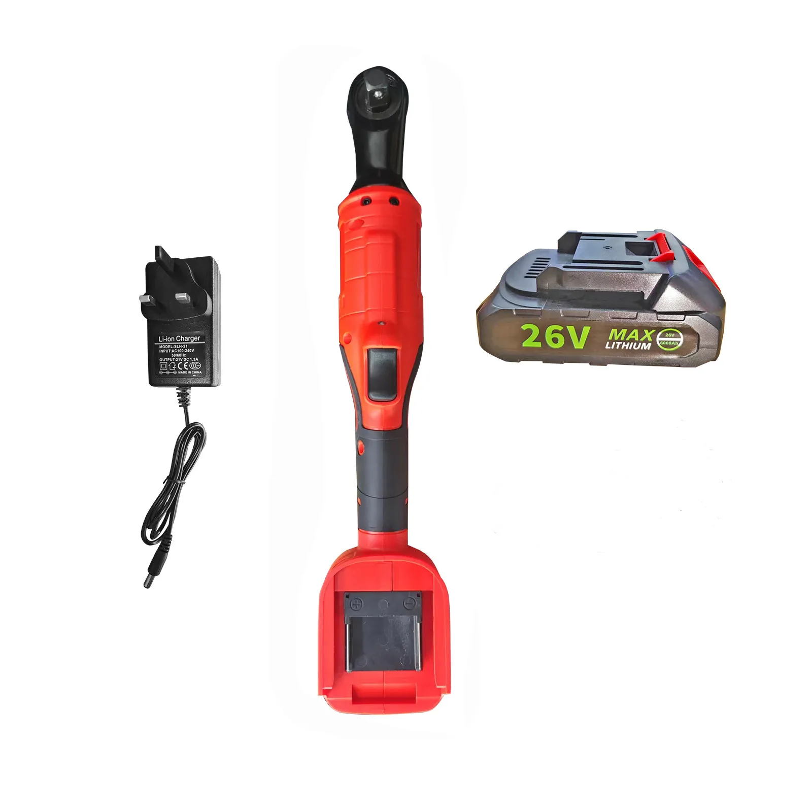 Cordless Electric Ratchet Wrench 600 RPM 26V Power Ratchet Wrench Kit Infinite Variable Speed 6Ah Lithium-Ion Batterie 5 Sockets
Cordless Electric Ratchet Wrench 600 RPM 26V Power Ratchet Wrench Kit Infinite Variable Speed 6Ah Lithium-Ion Batterie 5 Sockets