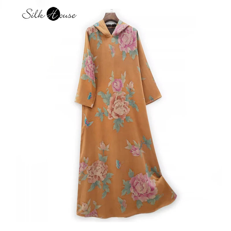 2023 Women's Fashion Autumn New 60MM Transparent Color Natural Mulberry Silk Fragrant Cloud Yarn Hooded Double Faced Dress
2023 Women's Fashion Autumn New 60MM Transparent Color Natural Mulberry Silk Fragrant Cloud Yarn Hooded Double Faced Dress