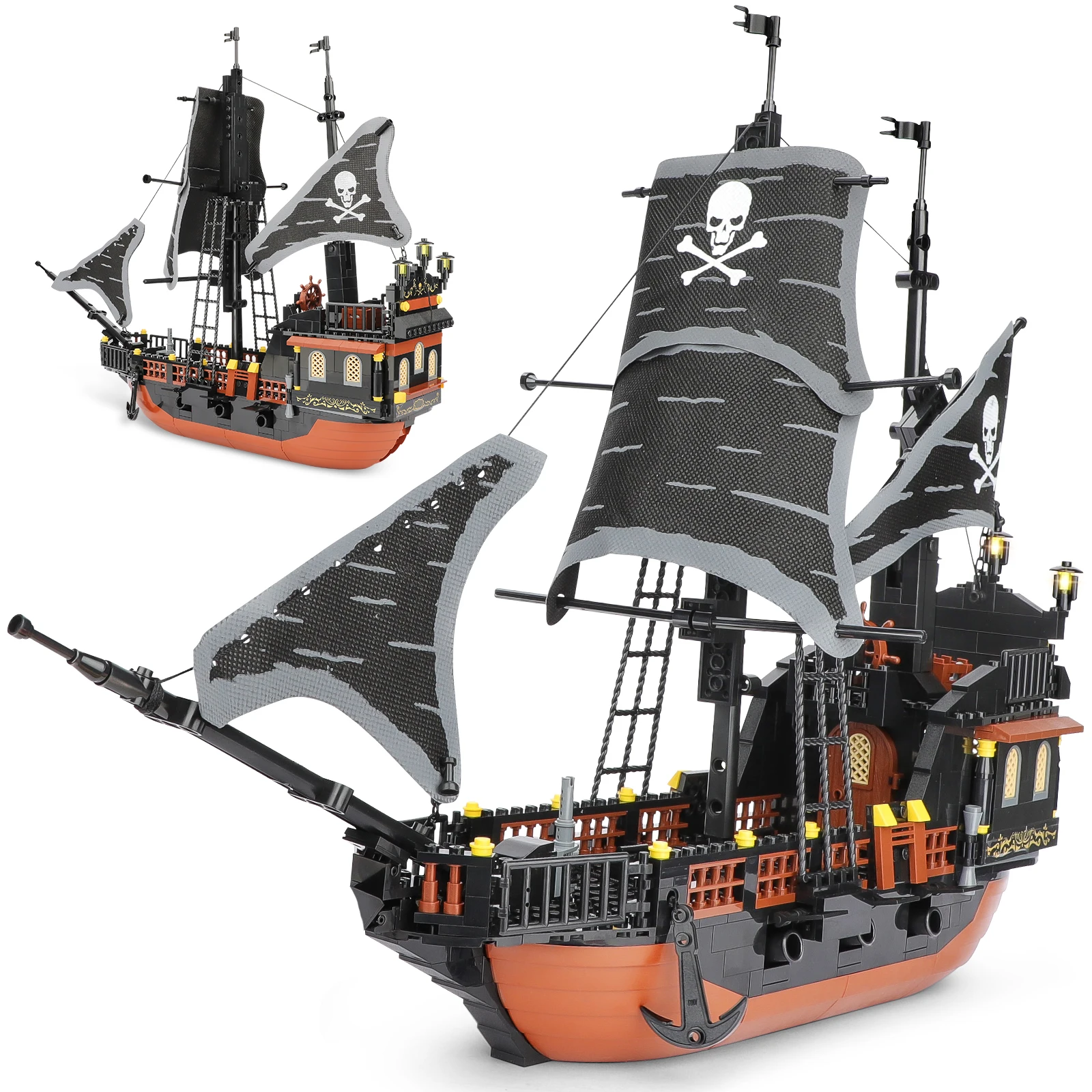 MOC Creative Pirate Ship Boat Sets Building Block Idea Boys DIY Adventure Boat Decoration Bricks Birthday Children Toys Gifts
MOC Creative Pirate Ship Boat Sets Building Block Idea Boys DIY Adventure Boat Decoration Bricks Birthday Children Toys Gifts